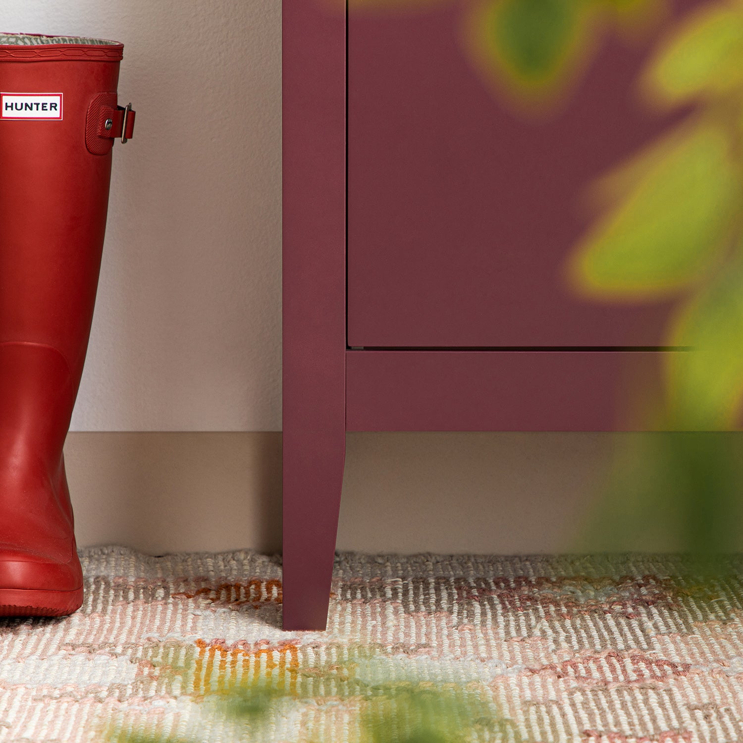 Oakham 2-Tier Shoe Cabinet with Top Drawer, Wild Cherry