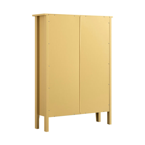 Oakham 2-Tier Shoe Cabinet with Top Drawer, Rattan Yellow