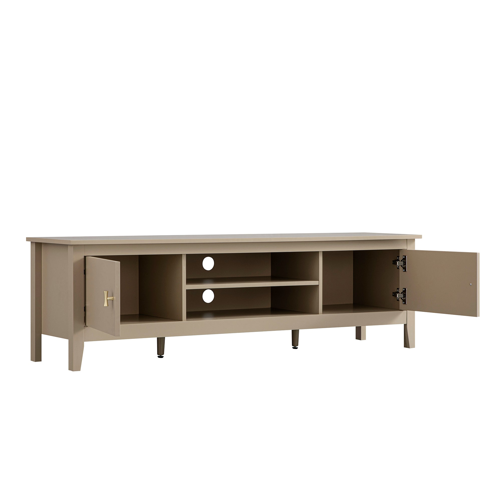Oakham 59" Wide Media Unit, Deep Greige