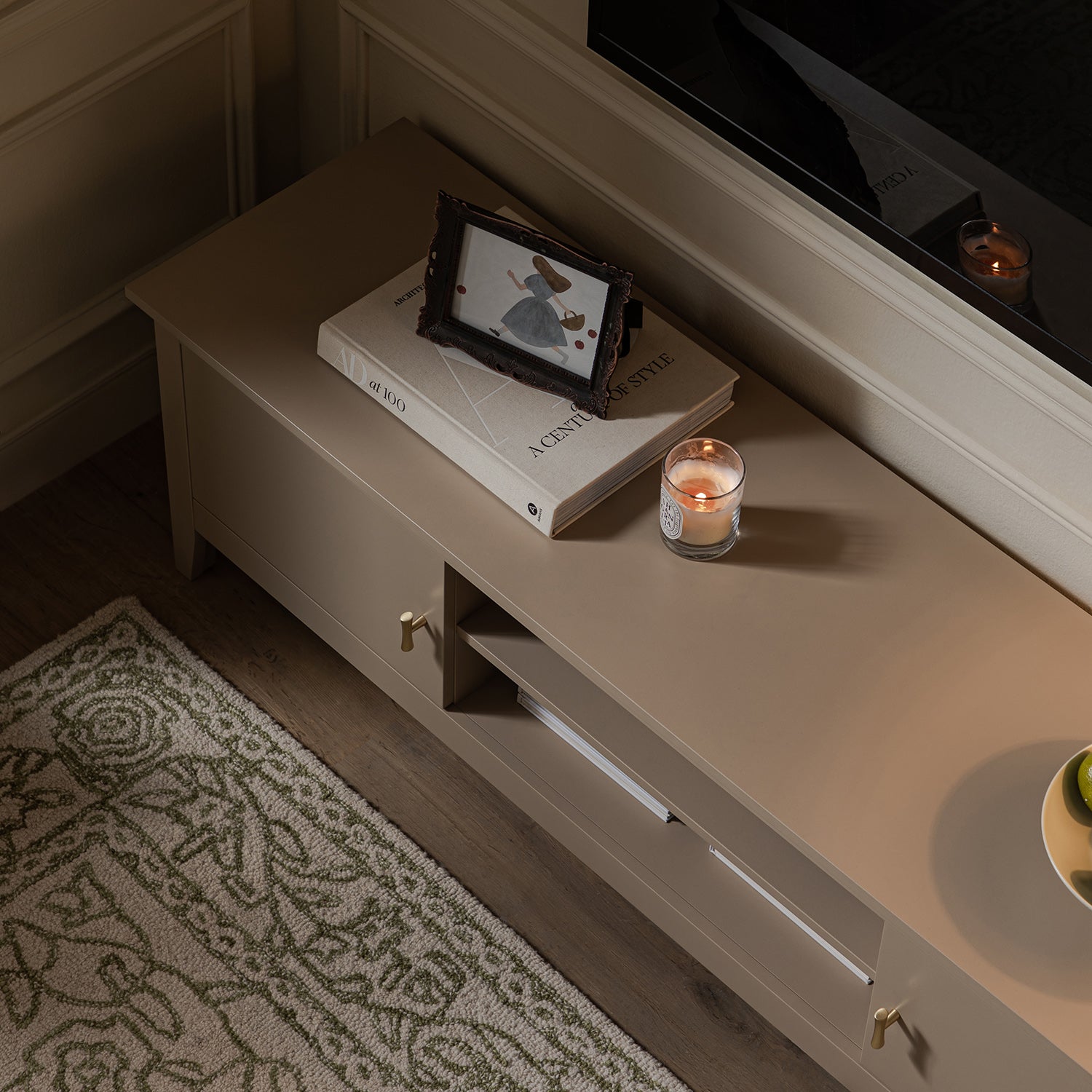 Oakham 59" Wide Media Unit, Deep Greige