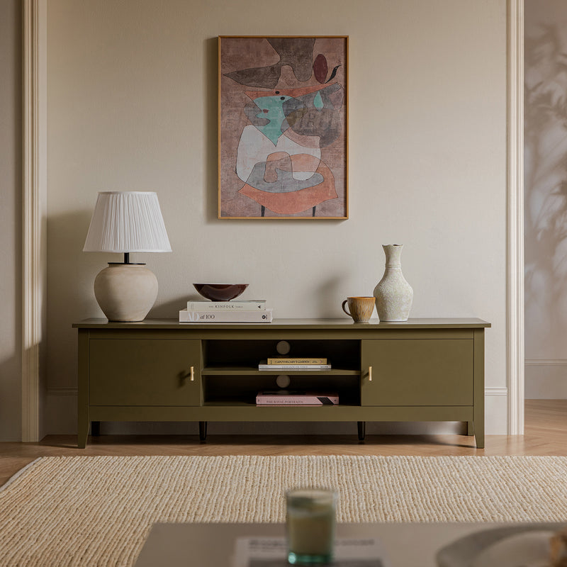 Oakham 59" Wide Media Unit, Olive Grove