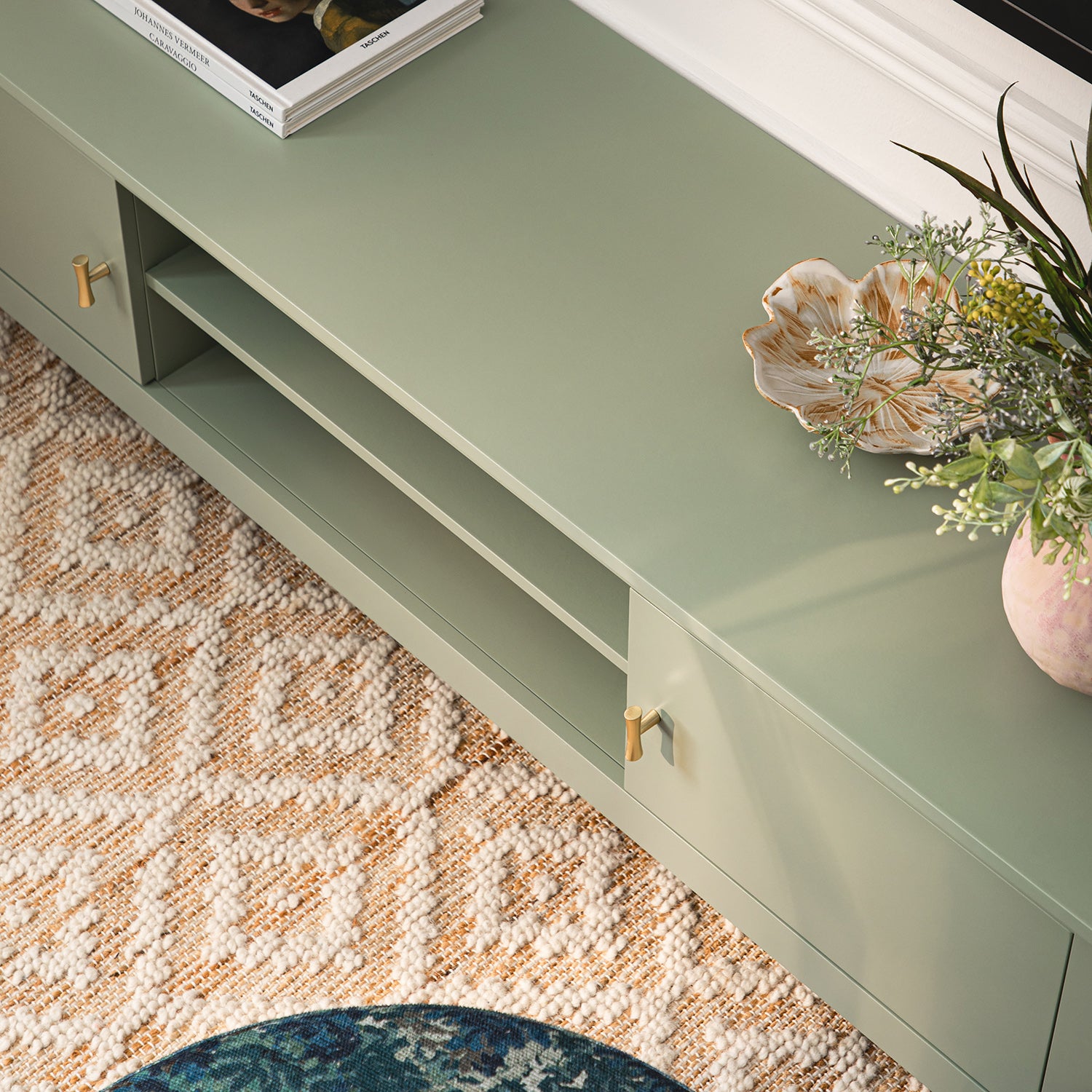 Oakham 59" Wide Media Unit, Desert Sage