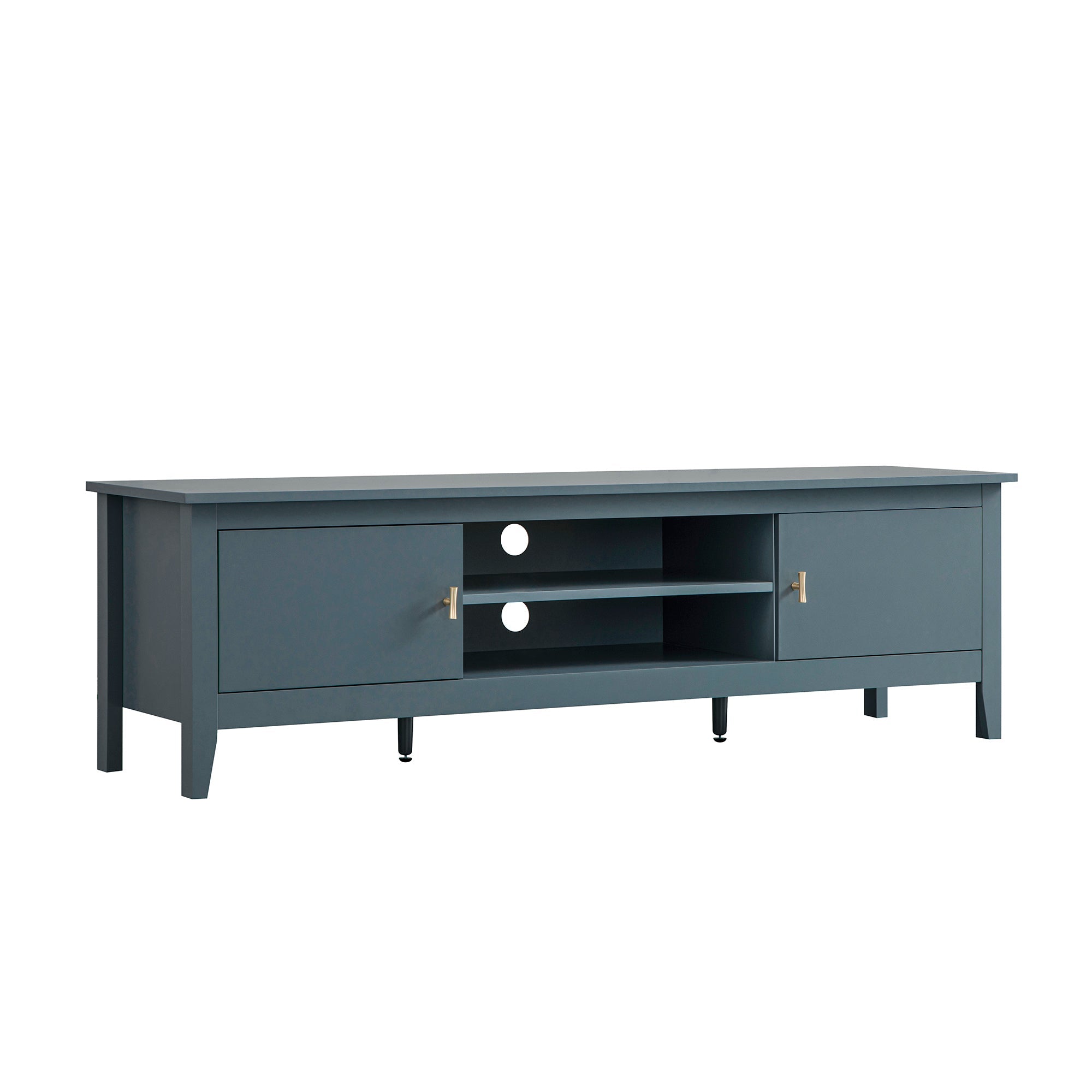 Oakham 59" Wide Media Unit, Stormy Blue