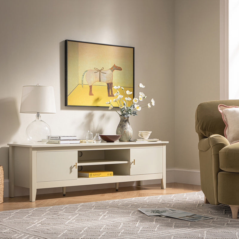 Oakham 59" Wide Media Unit, Shaded White