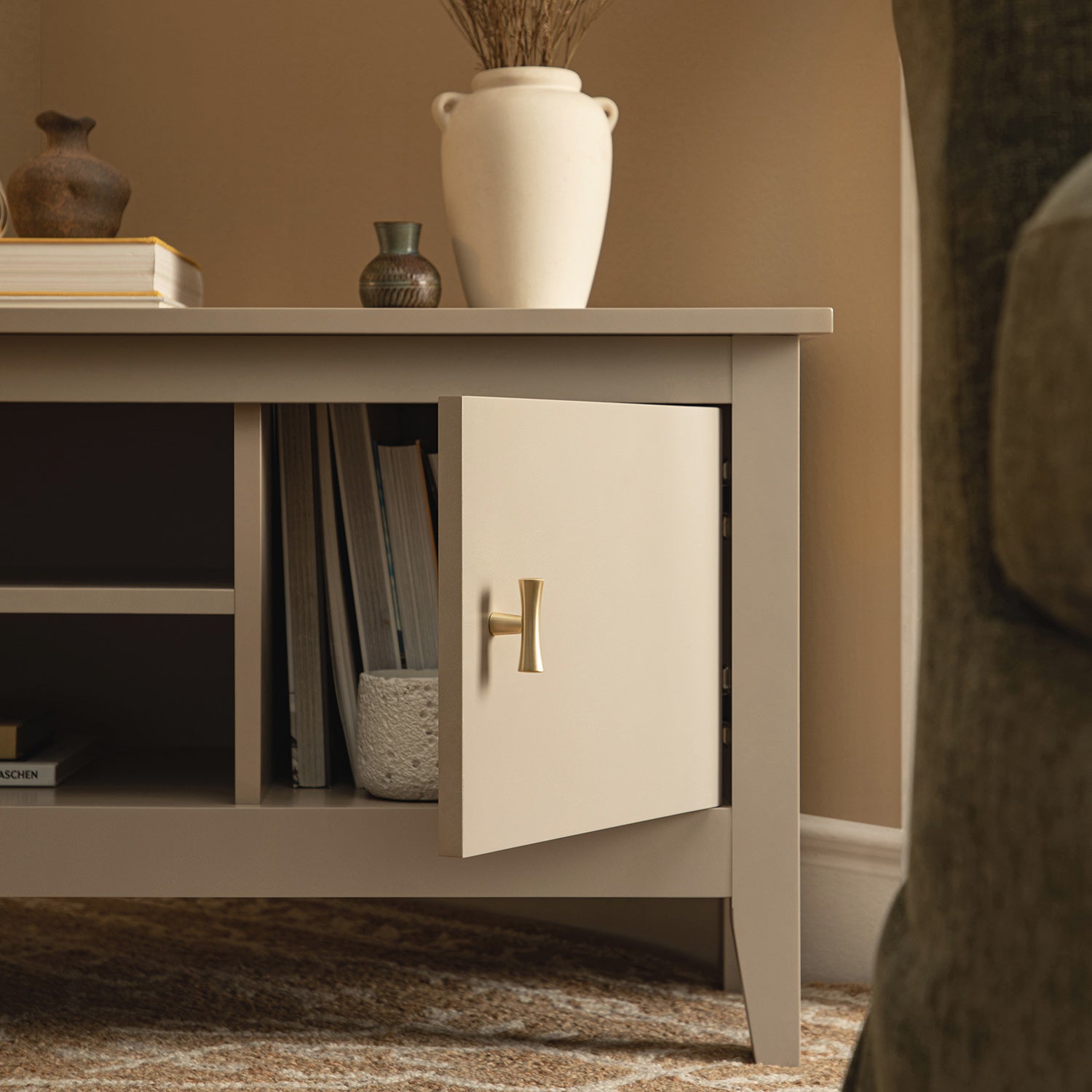 Oakham 47" Wide Corner Media Unit, Deep Greige