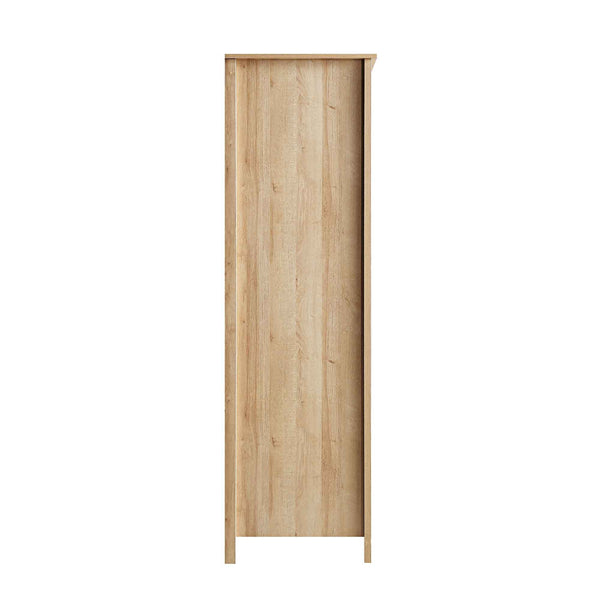 Frances Rattan 4-Door Closet with 2 Drawers, Natural