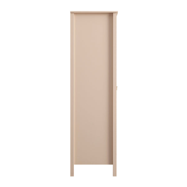 Oakham Mirrored Double Closet, Nude Pink