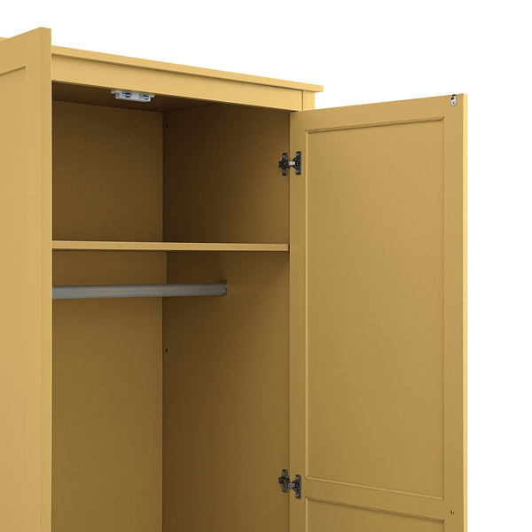 Oakham Double Closet, Rattan Yellow