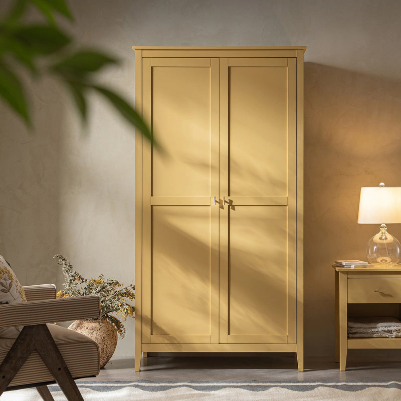 Oakham Double Closet, Rattan Yellow