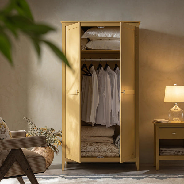 Oakham Double Closet, Rattan Yellow