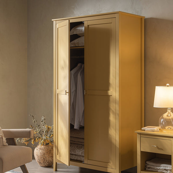 Oakham Double Closet, Rattan Yellow