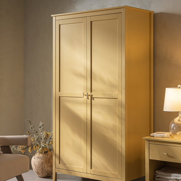 Oakham Double Closet, Rattan Yellow