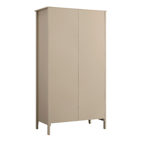 Oakham Mirrored Double Closet, Deep Greige