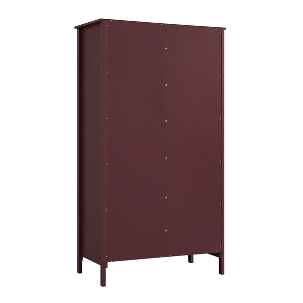 Oakham Mirrored Double Closet, Wild Cherry