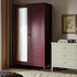 Oakham Mirrored Double Closet, Wild Cherry