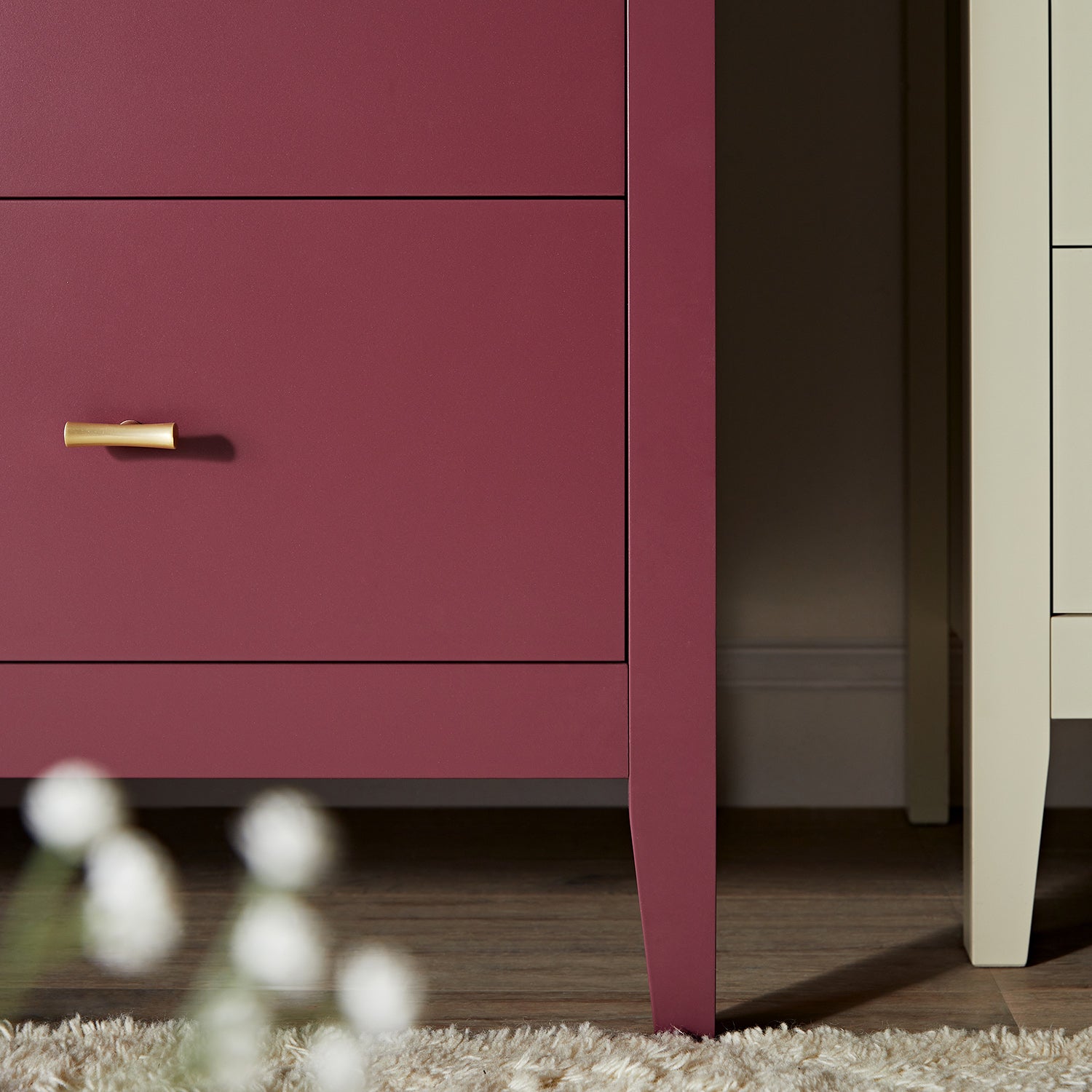 Oakham Mirrored Double Closet, Wild Cherry