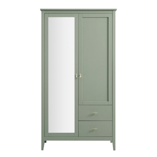 Oakham Mirrored Double Closet, Desert Sage