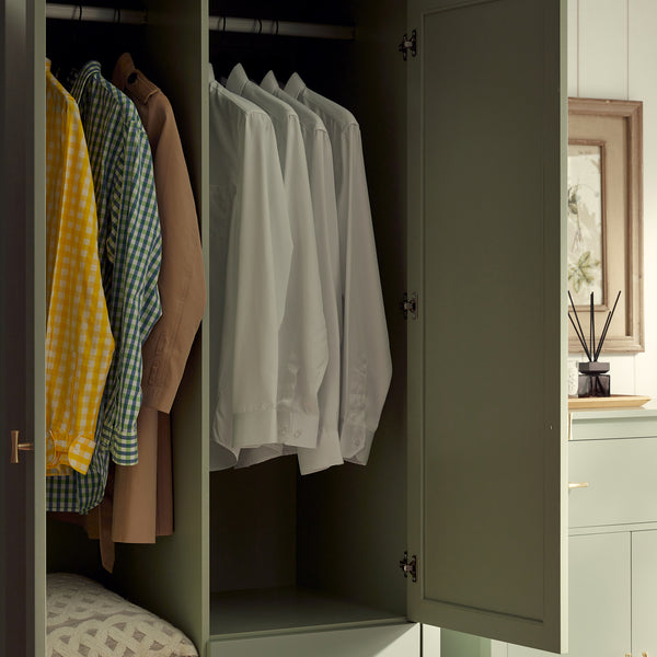 Oakham Mirrored Double Closet, Desert Sage