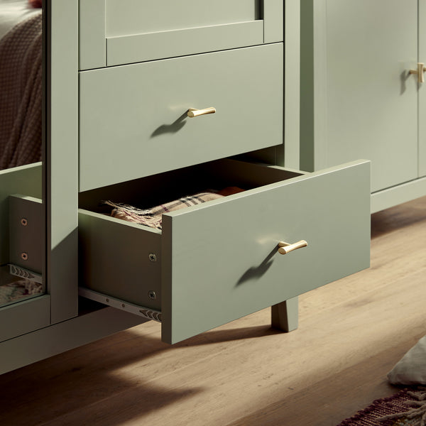 Oakham Mirrored Double Closet, Desert Sage