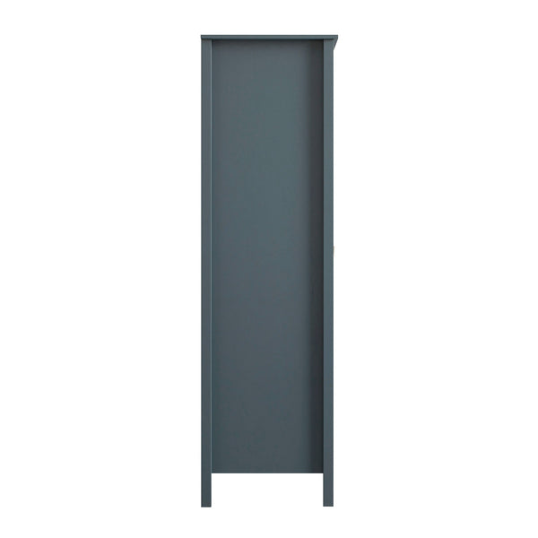 Oakham Mirrored Double Closet, Stormy Blue