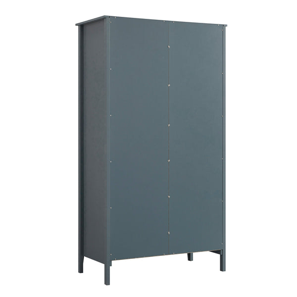 Oakham Mirrored Double Closet, Stormy Blue