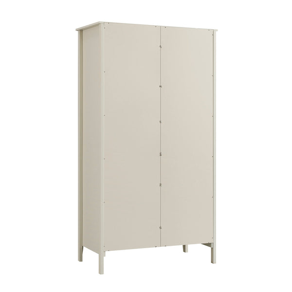 Oakham Mirrored Double Closet, Shaded White