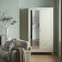 Oakham Mirrored Double Closet, Shaded White