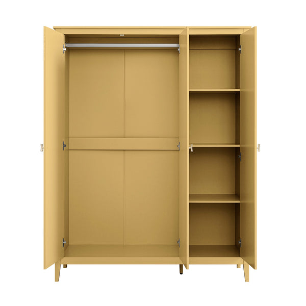 Oakham Triple Closet, Rattan Yellow
