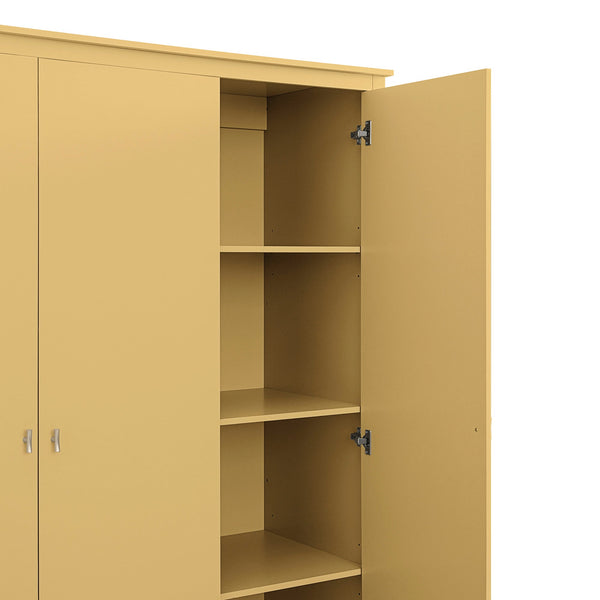 Oakham Triple Closet, Rattan Yellow