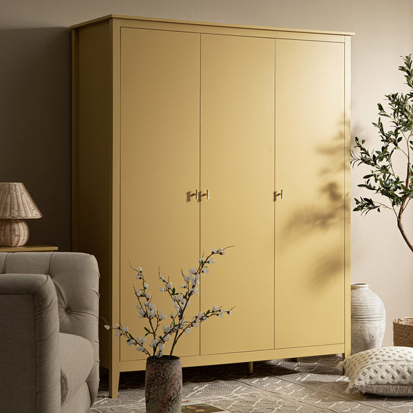 Oakham Triple Closet, Rattan Yellow