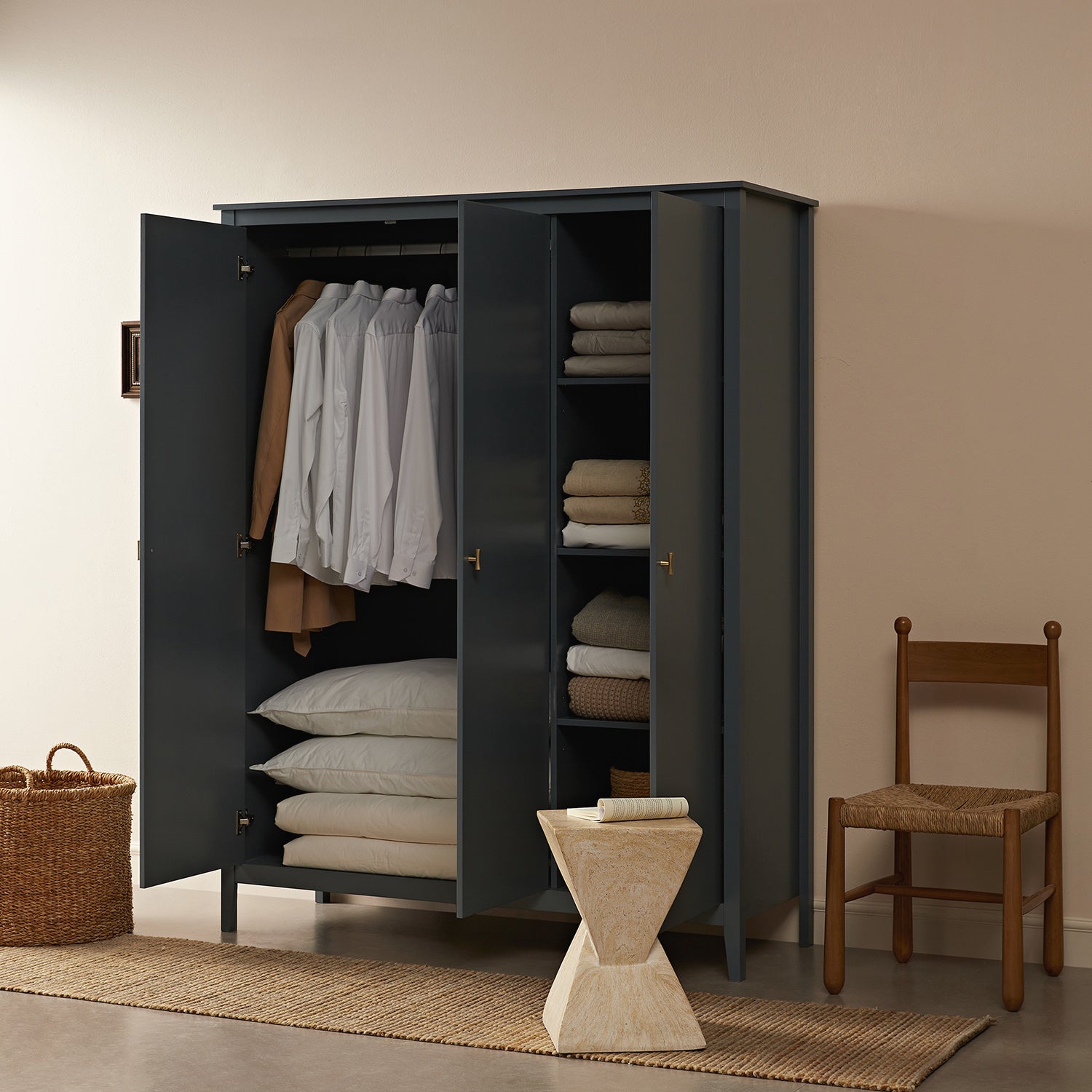 Oakham Triple Closet, Stormy Blue