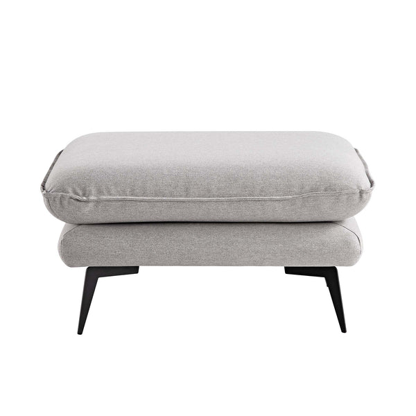 Obriel Gray Marl Fabric Footstool