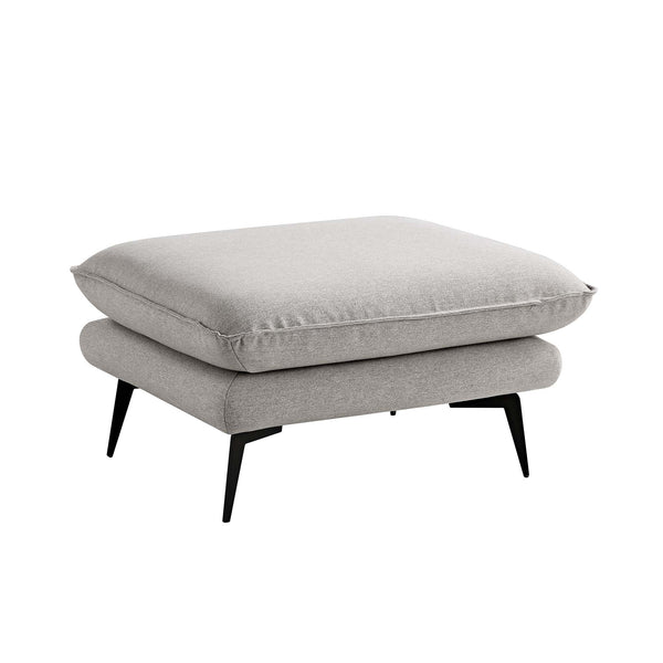 Obriel Gray Marl Fabric Footstool