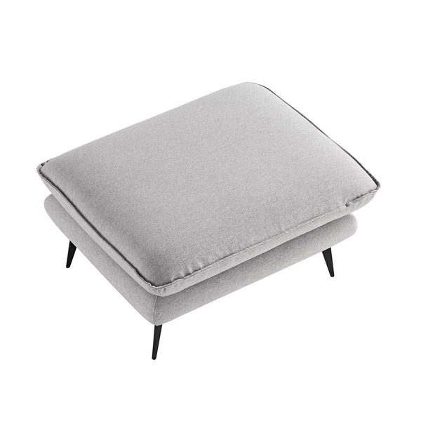 Obriel Gray Marl Fabric Footstool