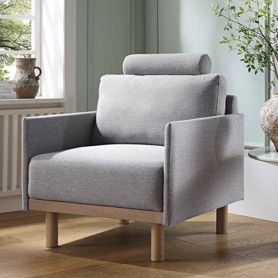 Timber Gray Marl Fabric Armchair