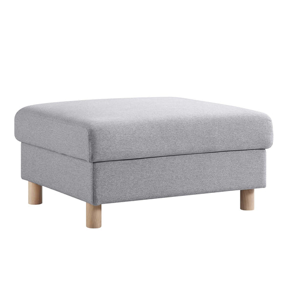 Timber Gray Marl Fabric Storage Ottoman