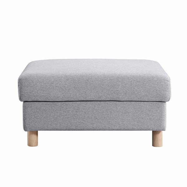 Timber Gray Marl Fabric Storage Ottoman