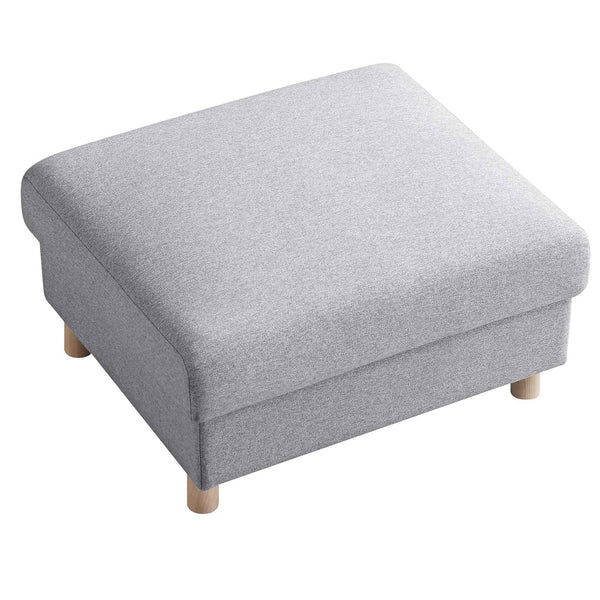 Timber Gray Marl Fabric Storage Ottoman