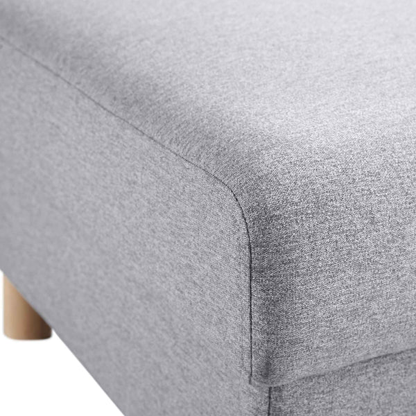 Timber Gray Marl Fabric Storage Ottoman