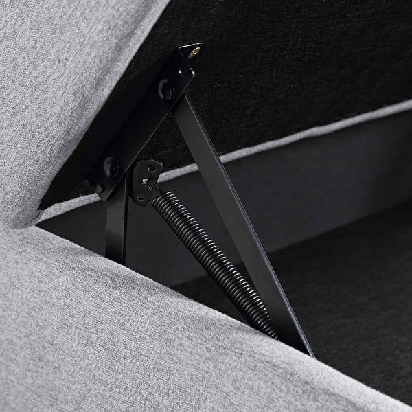 Timber Gray Marl Fabric Storage Ottoman