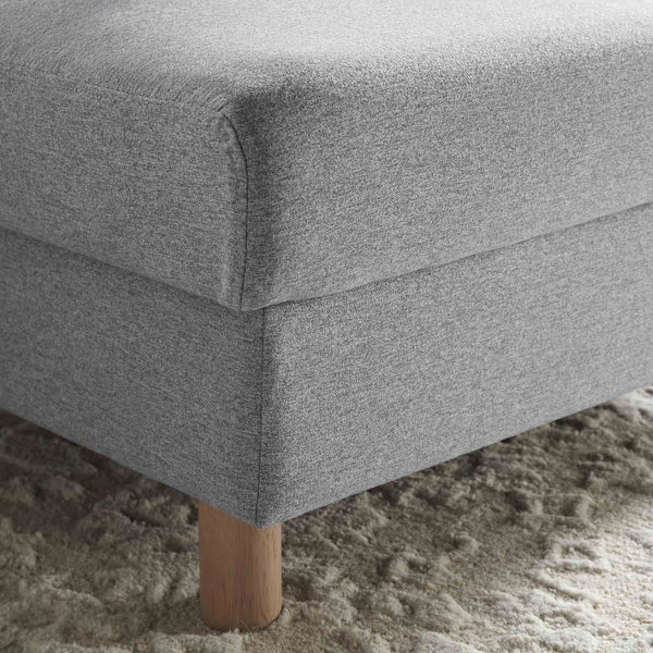 Timber Gray Marl Fabric Storage Ottoman