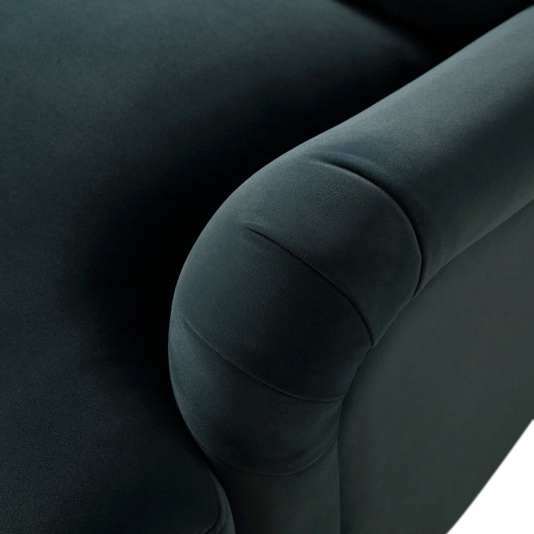 Daphnis Aegean Blue Velvet Sofa, 2-Seater