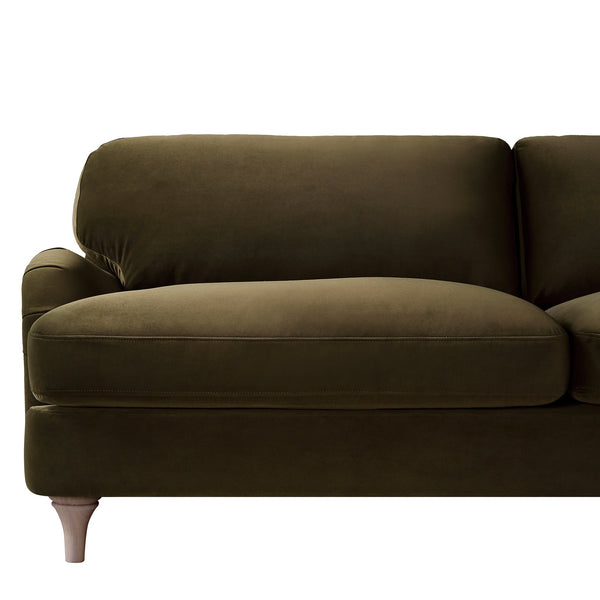 Daphnis Seaweed Velvet Sofa, 3-Seater