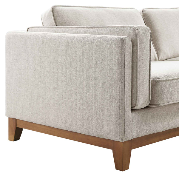 Dipley Oatmeal Woven Fabric Grande Corner Sofa