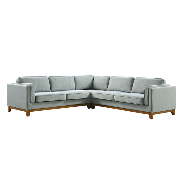 Dipley Sage Woven Fabric Grande Corner Sofa