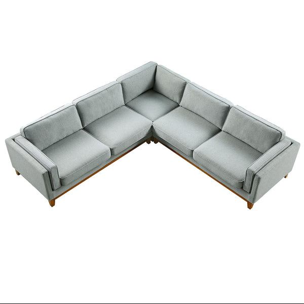 Dipley Sage Woven Fabric Grande Corner Sofa