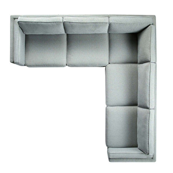 Dipley Sage Woven Fabric Grande Corner Sofa