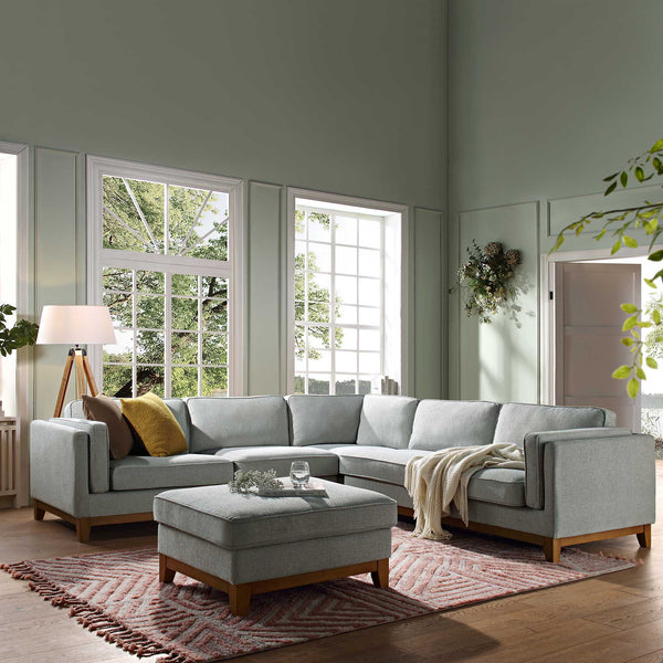 Dipley Sage Woven Fabric Grande Corner Sofa