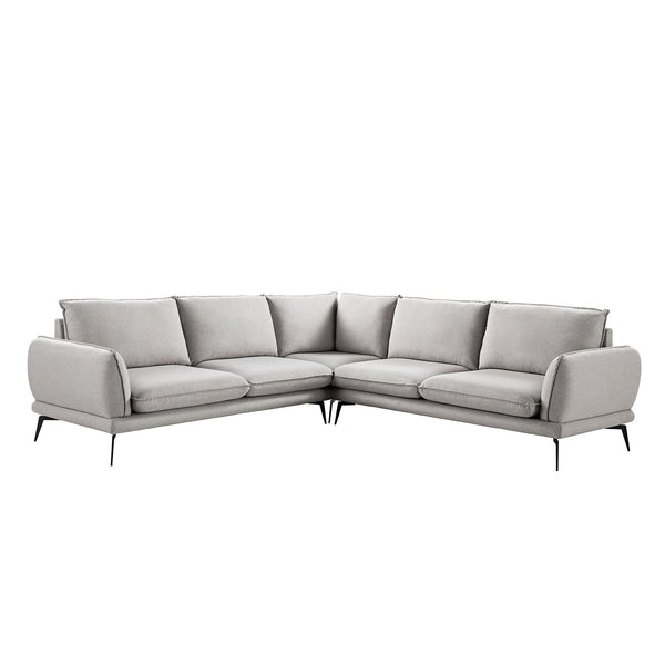 Obriel Gray Marl Fabric Grande Corner Sofa