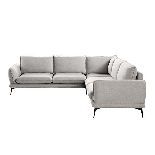 Obriel Gray Marl Fabric Grande Corner Sofa